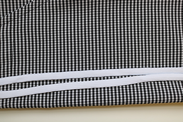 Black and White Checks Spun Polyester